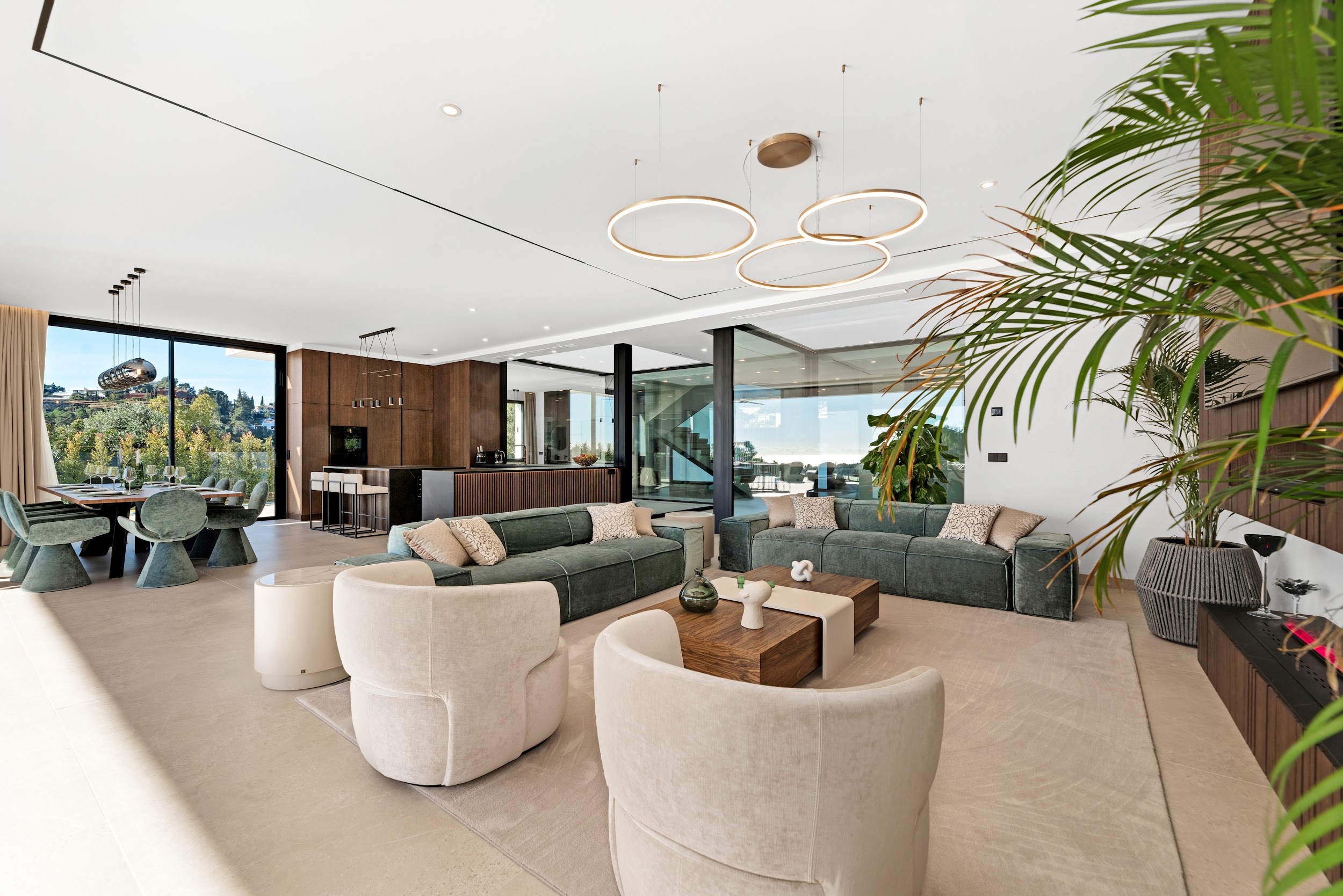 Integrated living-dining area