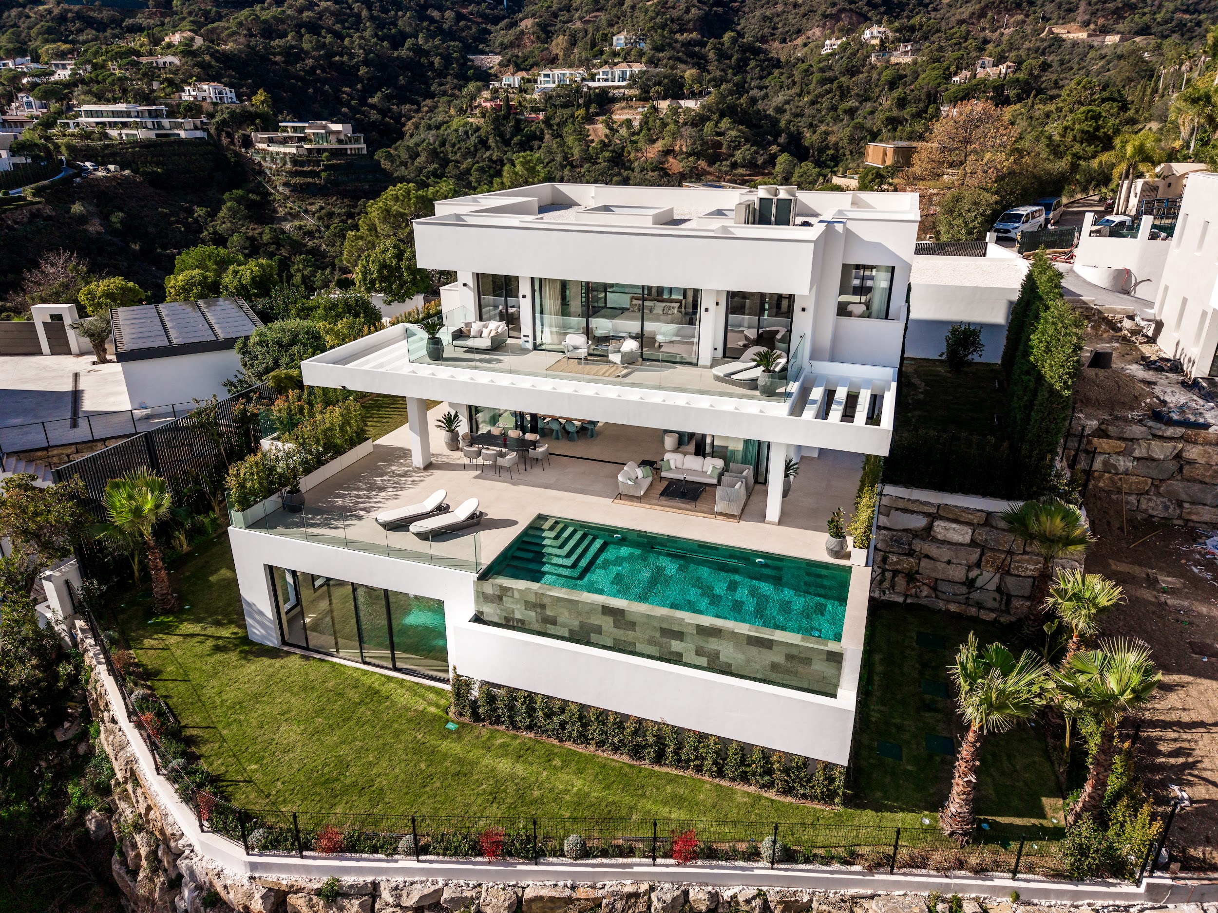 Aerial view of the garden