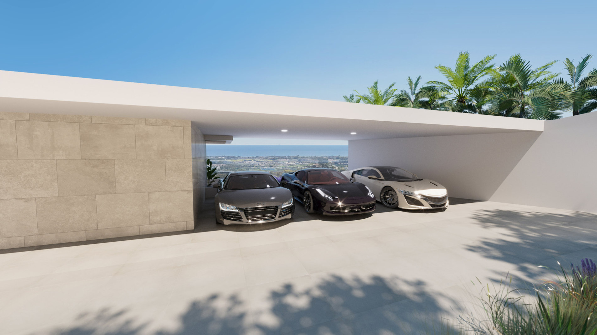 Villa Hope El Madroñal — supercar garage