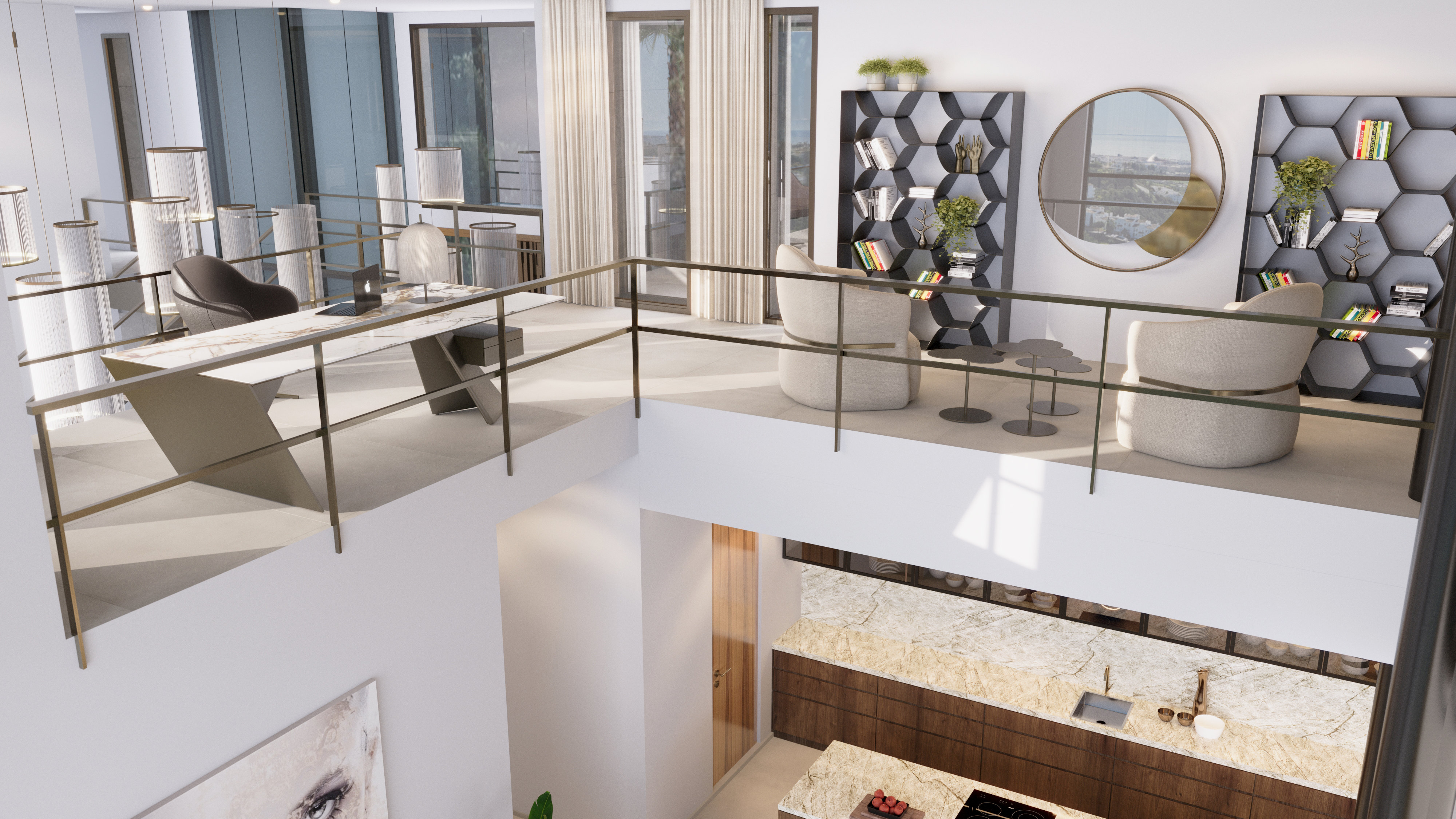 Villa Hope El Madroñal — double-height interior