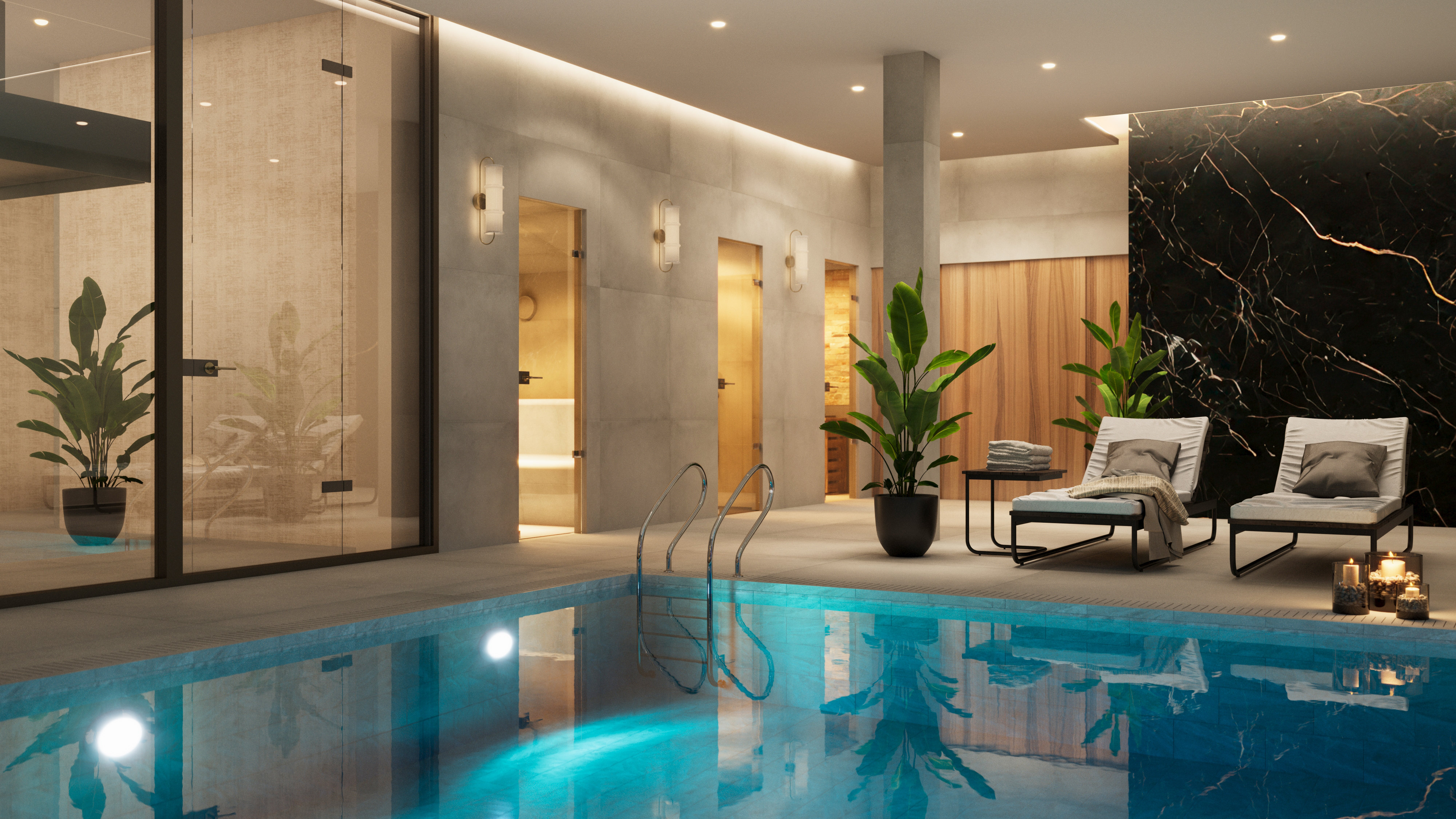 Villa Hope El Madroñal — indoor pool and spa