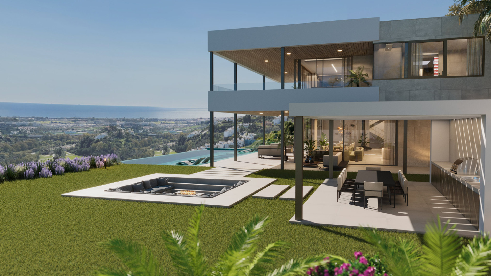 Villa Hope El Madroñal — terrace and pool with views