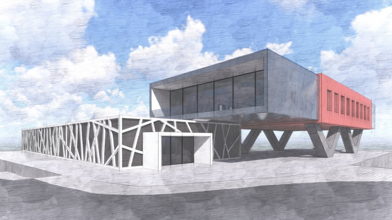 Universidad Privada de Málaga — render de fachada del campus