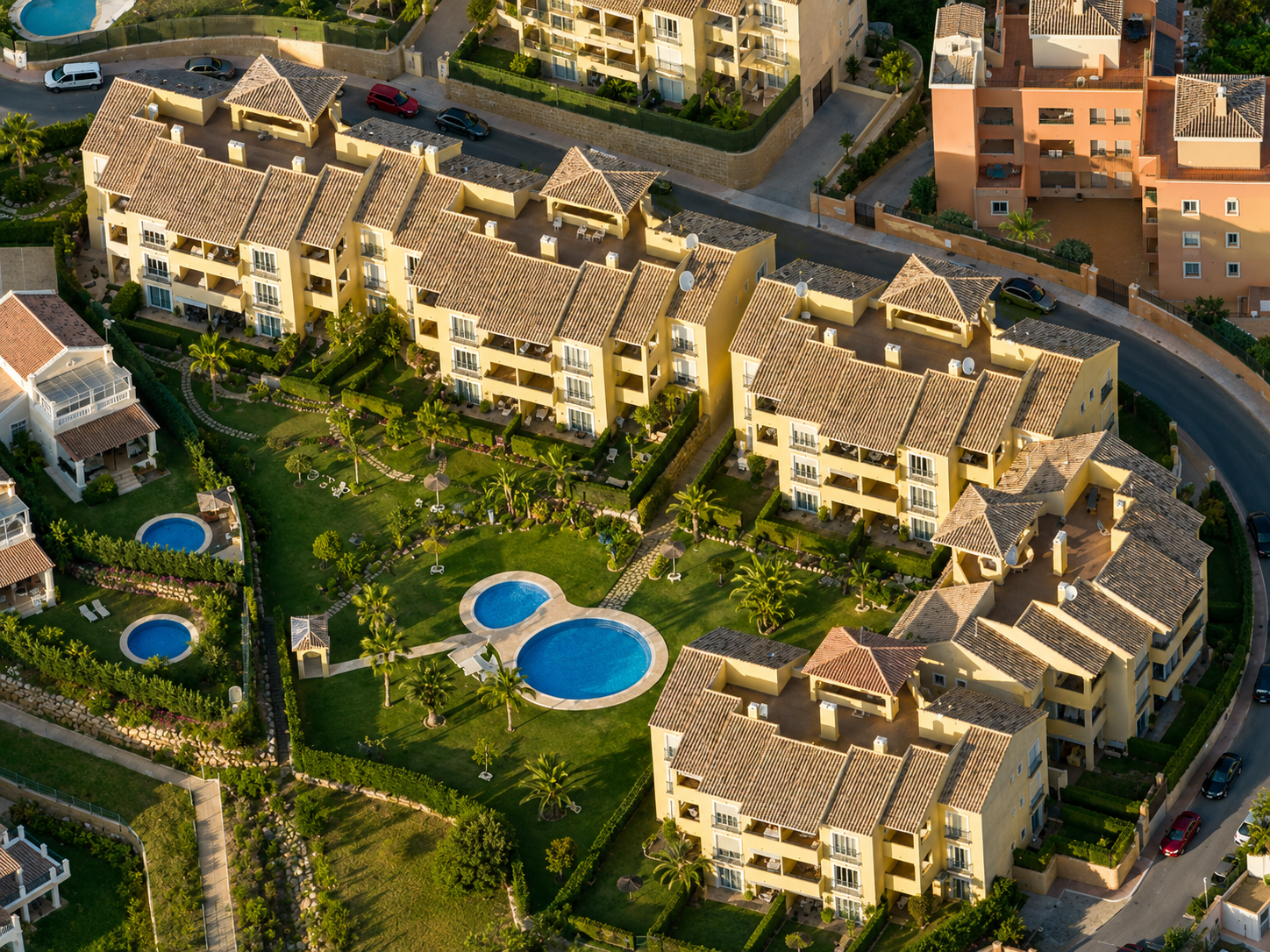 Eagle Golf Park — Vista aérea, detalle de bloques